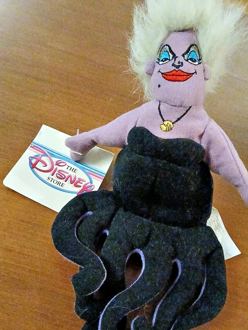 Rare Vintage Disney 5.5" Mini Bean Bag Ursula Plush The Little Mermaid